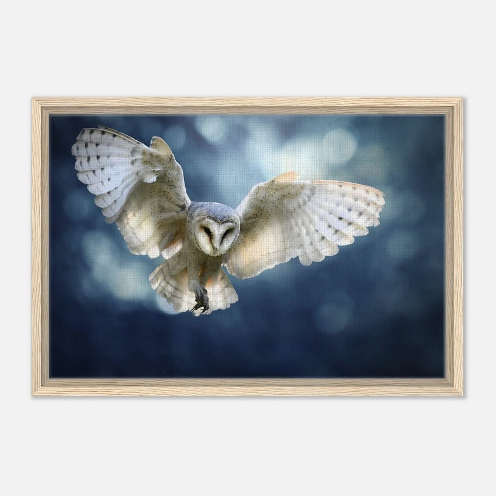 Animal Kingdom Wall art print collection | Owl - Framed Canvas - 40x60 cm / 16x24″ - Wood frame