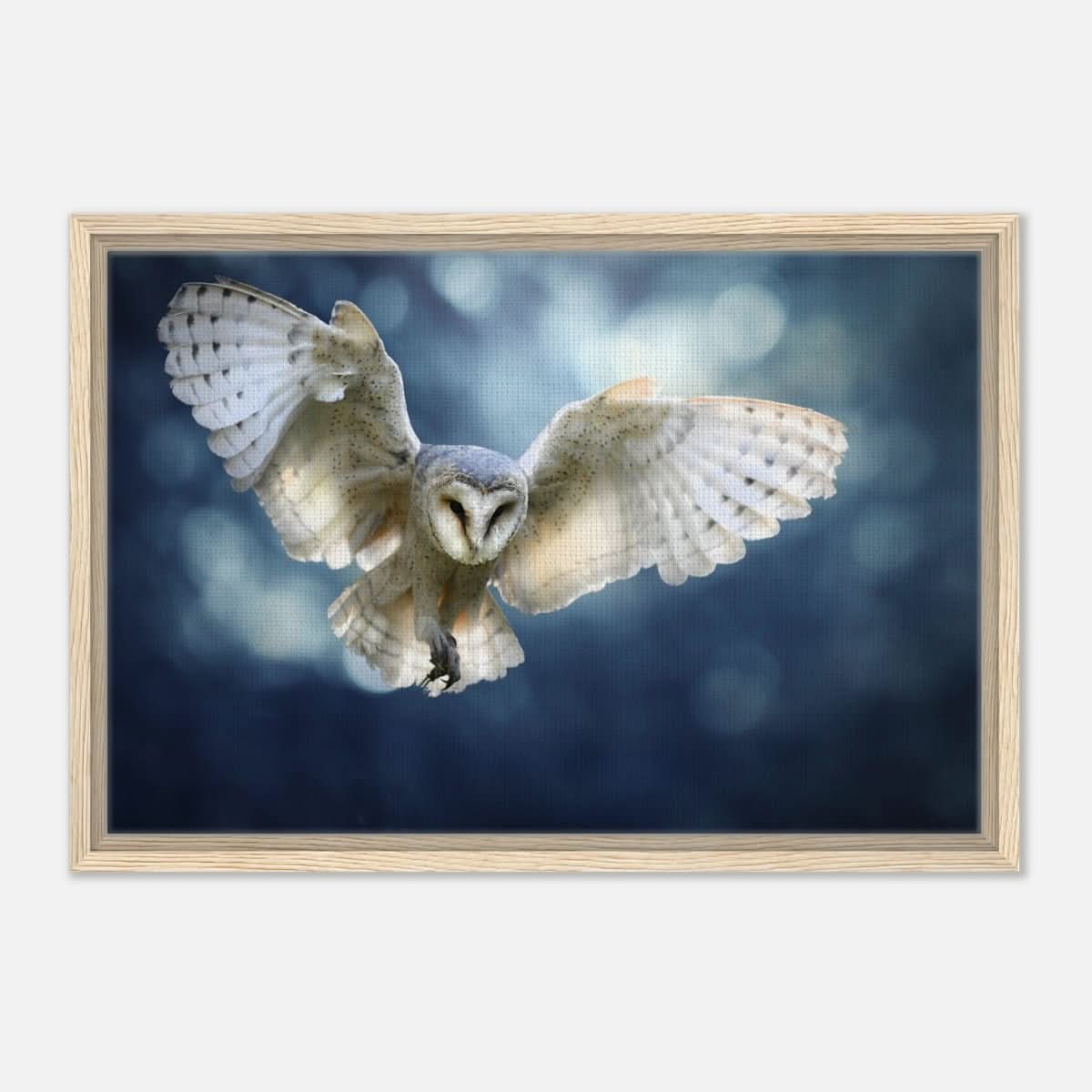 Animal Kingdom Wall art print collection | Owl - Framed Canvas - 40x60 cm / 16x24″ - Wood frame