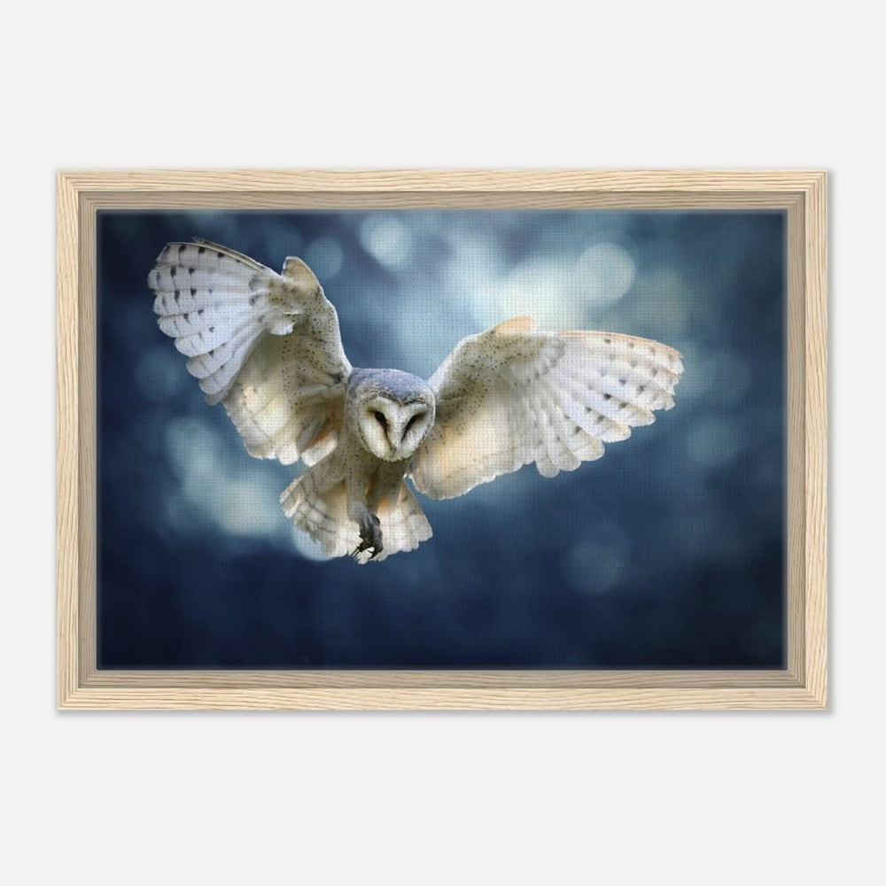Animal Kingdom Wall art print collection | Owl - Framed Canvas - 30x45 cm / 12x18″ - Wood frame