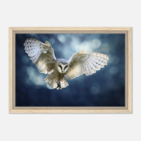 Animal Kingdom Wall art print collection | Owl - Framed Canvas - 30x45 cm / 12x18″ - Wood frame