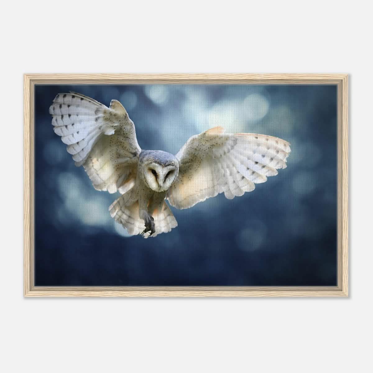 Animal Kingdom Wall art print collection | Owl - Framed Canvas - 50x75 cm / 20x30″ - Wood frame