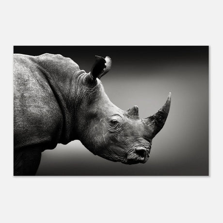 Animal Kingdom Wall art print collection | rhino - Aluminum Print - 30x45 cm / 12x18″ -