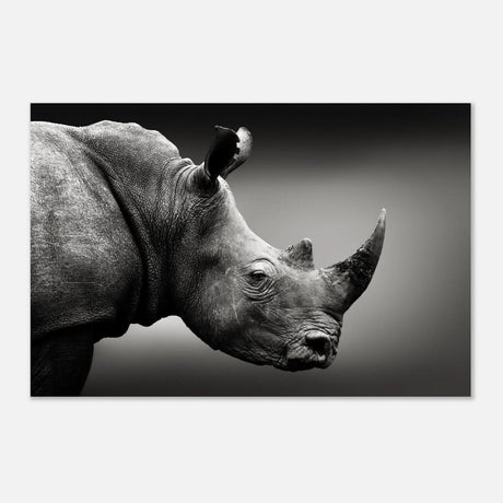 Animal Kingdom Wall art print collection | rhino - Aluminum Print - 60x90 cm / 24x36″ -