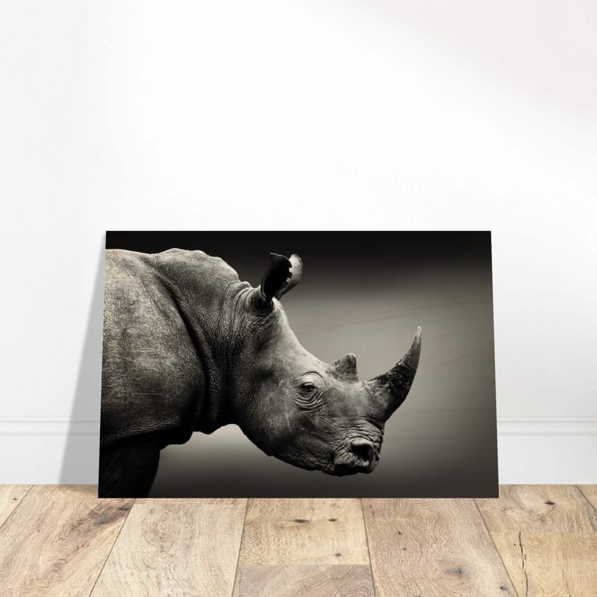 Animal Kingdom Wall art print collection | rhino - Wood Prints - 50x75 cm / 20x30″ -