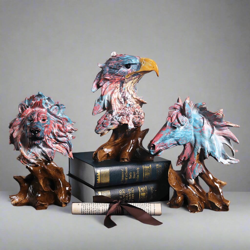 Animal Sculpture Handcrafted Ornaments - Lion -