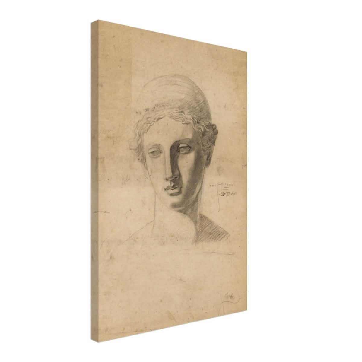 Antike Büste (1906) by Egon Schiele | Vintage wall art print - Canvas - 40x60 cm / 16x24″ -