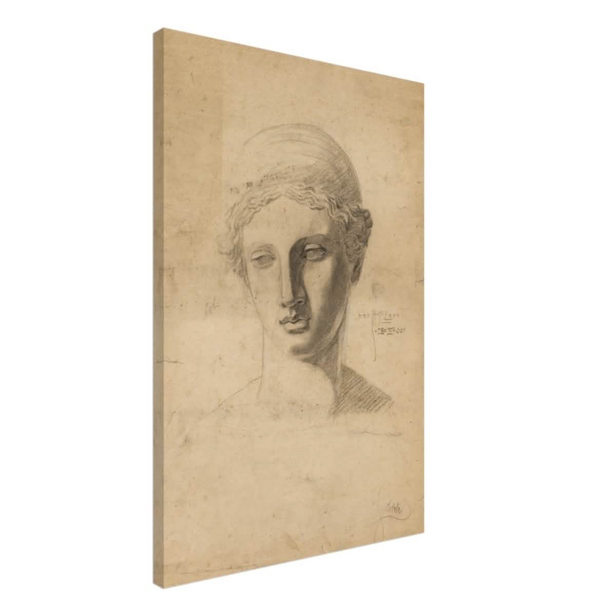 Antike Büste (1906) by Egon Schiele | Vintage wall art print - Canvas - 50x75 cm / 20x30″ -