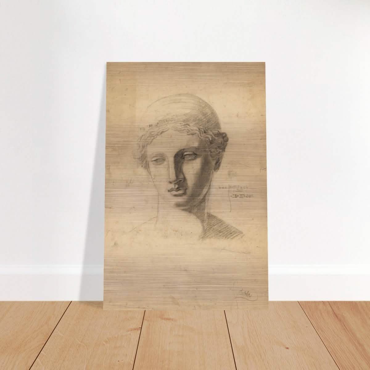 Antike Büste (1906) by Egon Schiele | Vintage wall art print - Brushed Aluminum Print - 40x60 cm / 16x24″ -