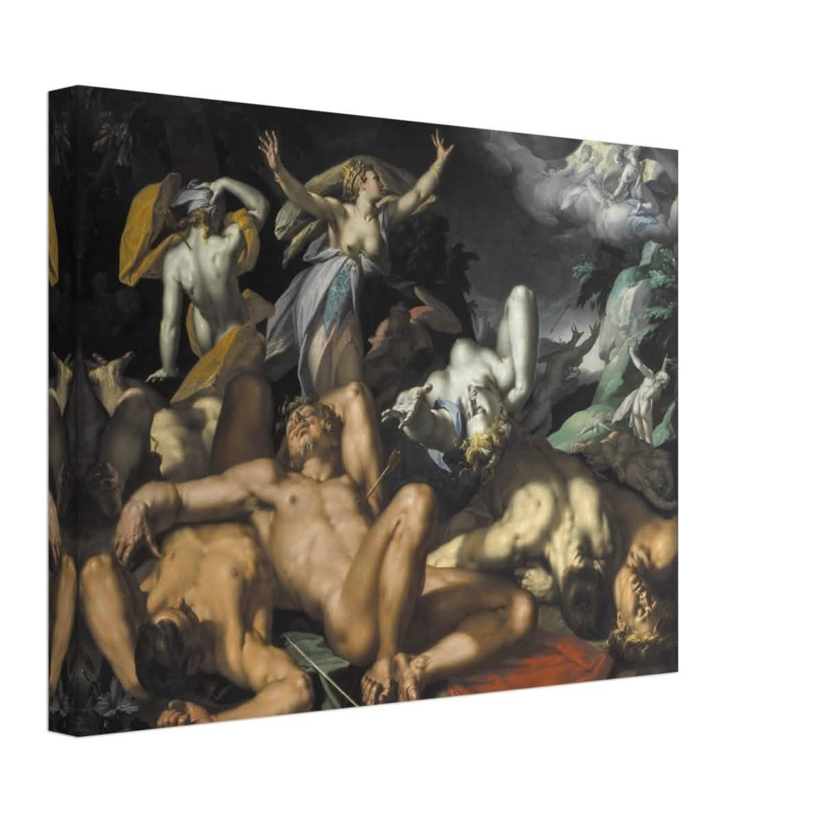 Apollo and Diana Punishing Niobe by Killing her Children by Abraham Bloemaert | Vintage wall art print - Canvas - 30x40 cm / 12x16″ -