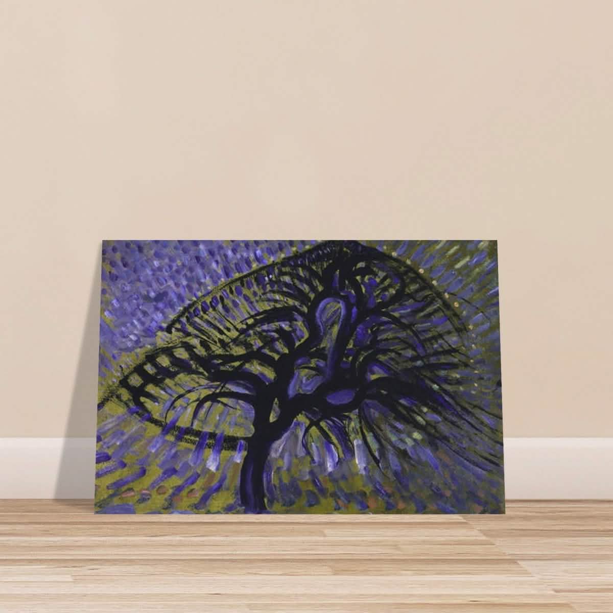 Apple Tree, Pointillist Version (1908–1909) by Piet Mondrian | Vintage wall art print - Wood Prints - 40x60 cm / 16x24″ - 10 mm