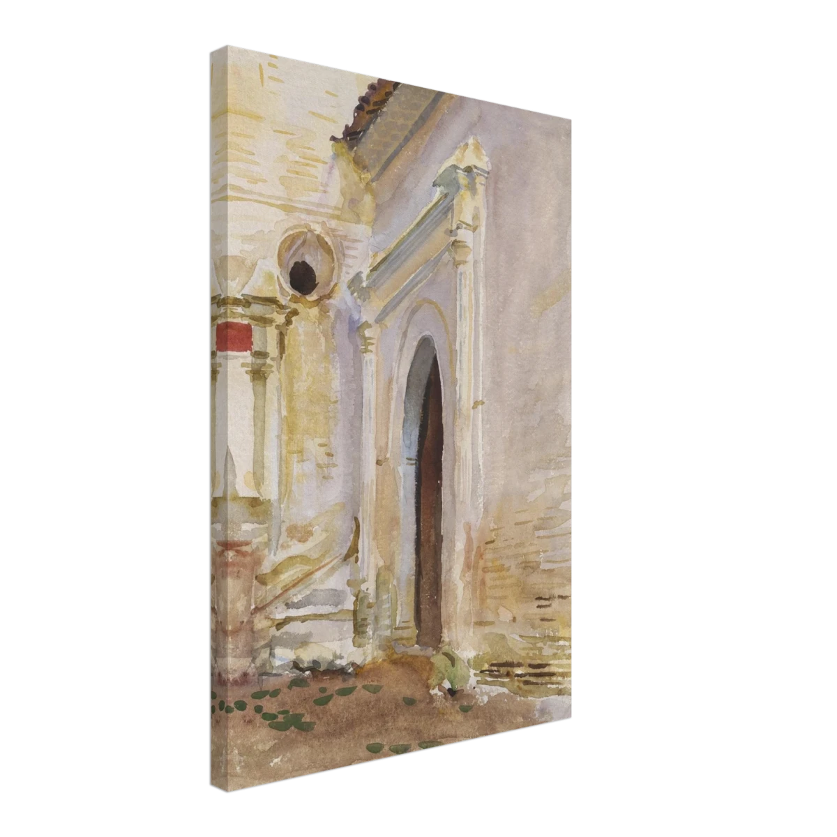 "Arched Doorway" by John Singer Sargent – Architectural Fine Art Print - Canvas - 40x60 cm / 16x24″ -