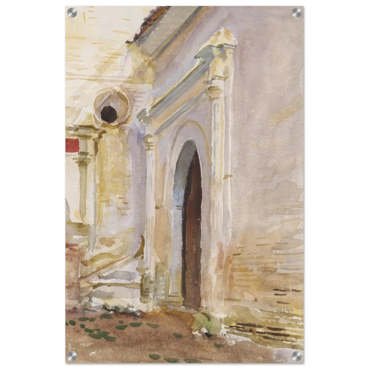 "Arched Doorway" by John Singer Sargent – Architectural Fine Art Print - Acrylic Print - 50x75 cm / 20x30″ -