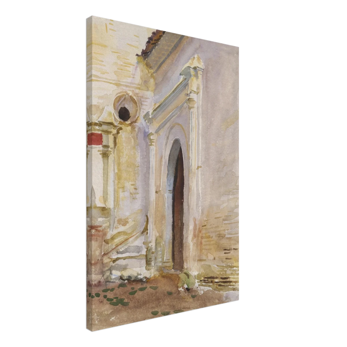 "Arched Doorway" by John Singer Sargent – Architectural Fine Art Print - Canvas - 50x75 cm / 20x30″ -