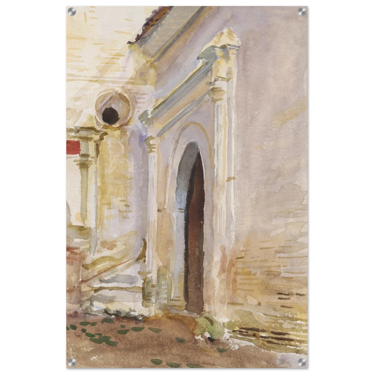 "Arched Doorway" by John Singer Sargent – Architectural Fine Art Print - Acrylic Print - 60x90 cm / 24x36″ -