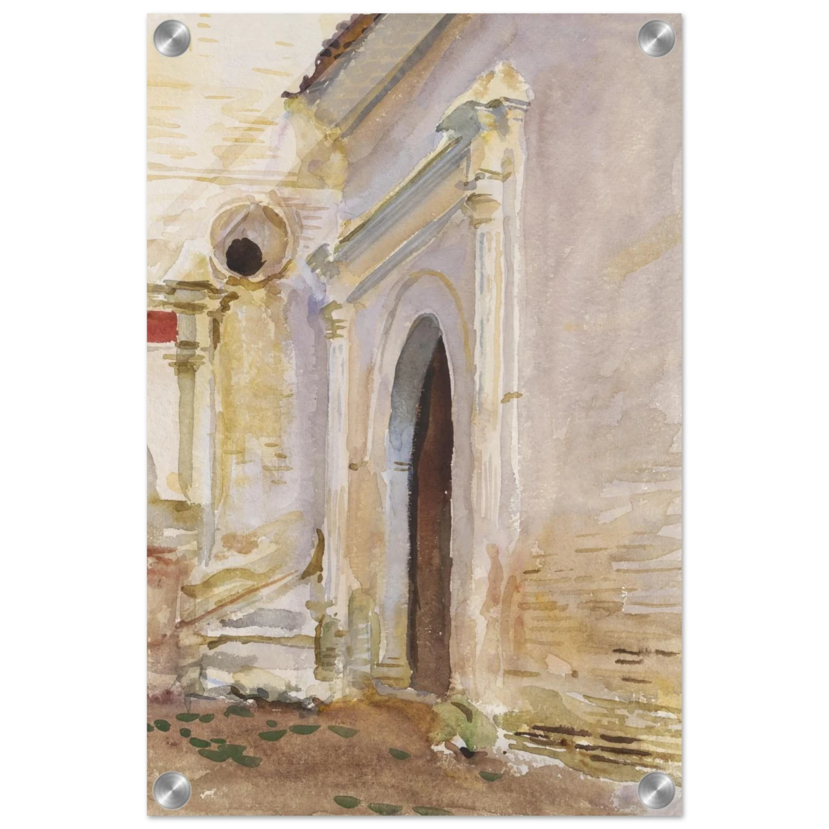 "Arched Doorway" by John Singer Sargent – Architectural Fine Art Print - Acrylic Print - 30x45 cm / 12x18″ -