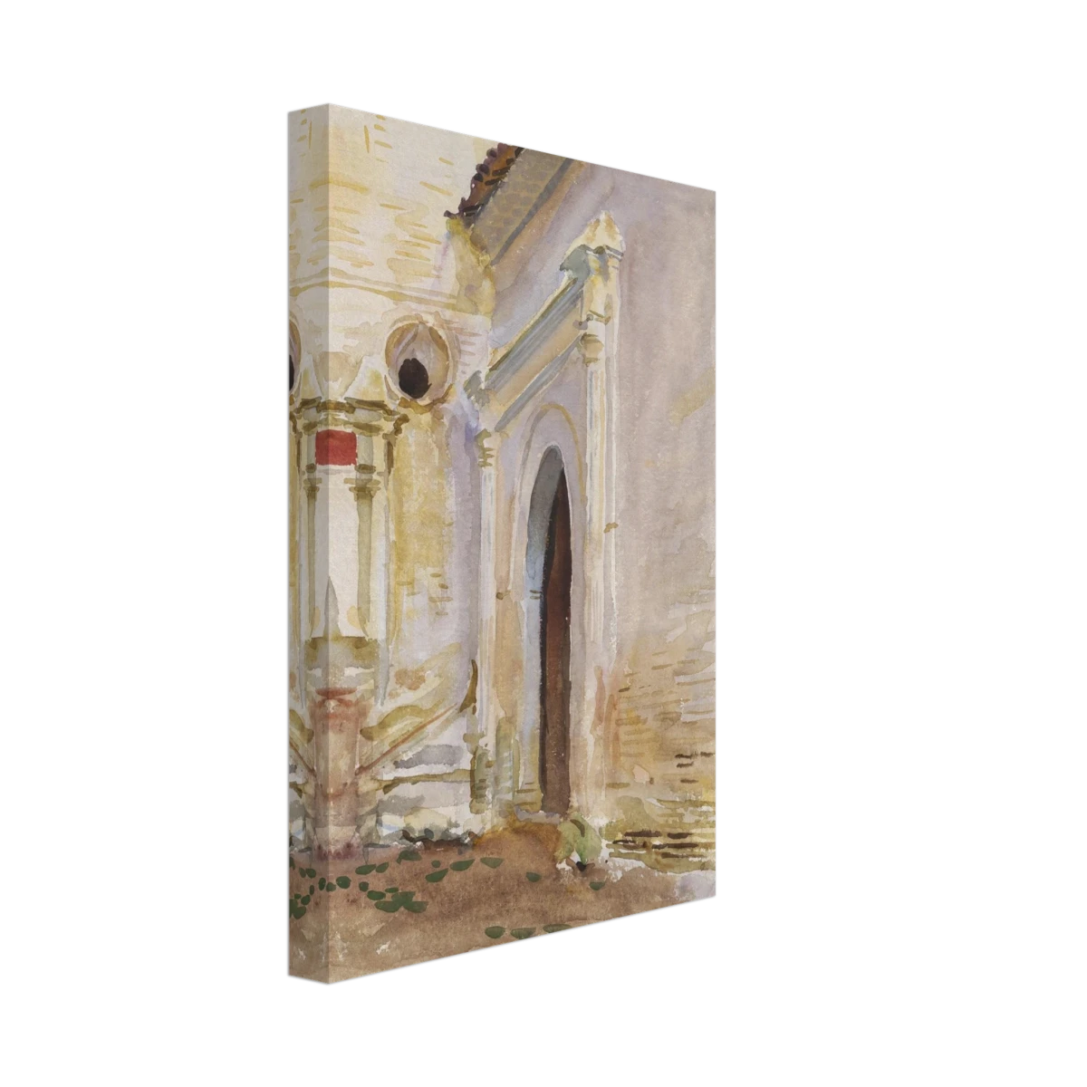 "Arched Doorway" by John Singer Sargent – Architectural Fine Art Print - Canvas - 20x30 cm / 8x12″ -