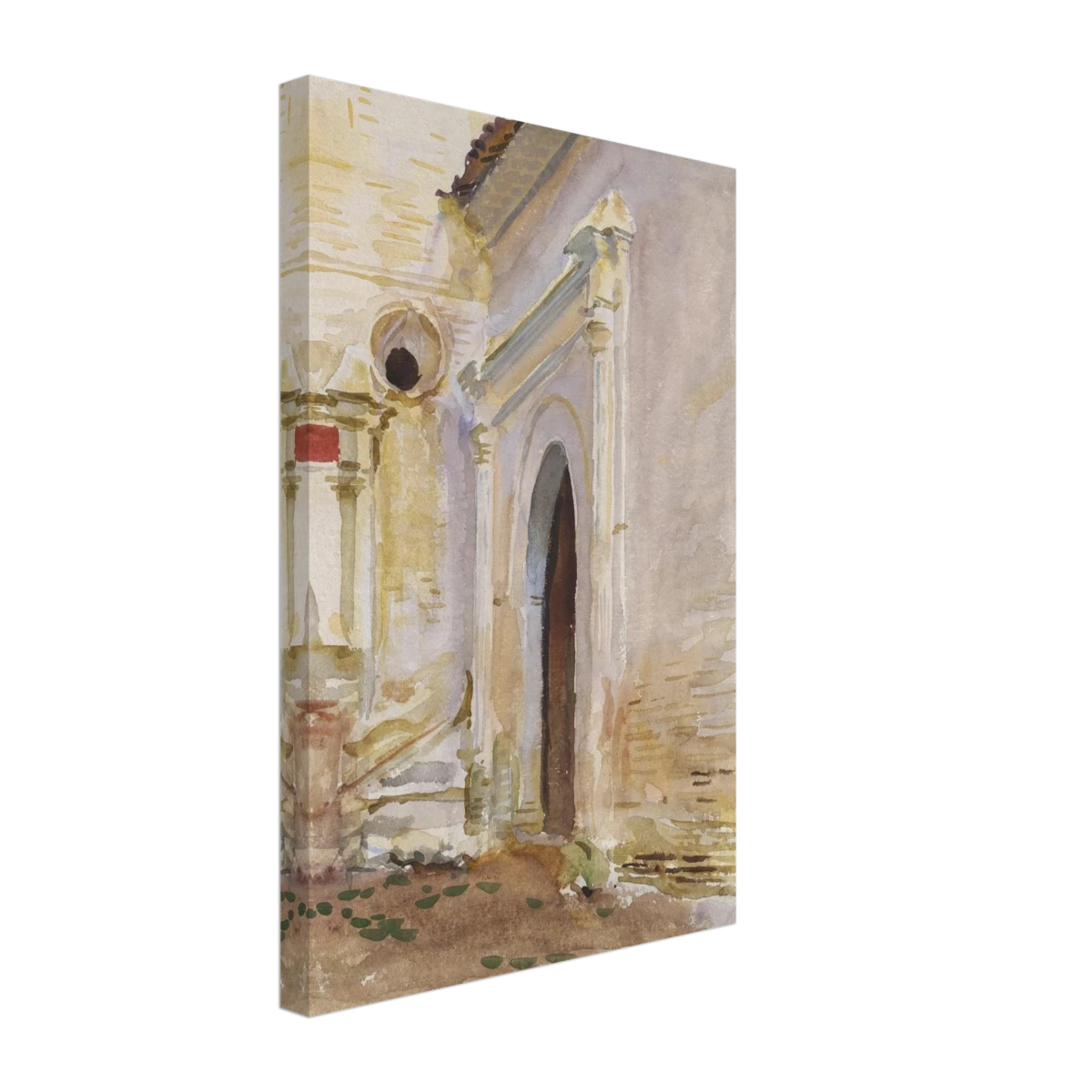 "Arched Doorway" by John Singer Sargent – Architectural Fine Art Print - Canvas - 30x45 cm / 12x18″ -