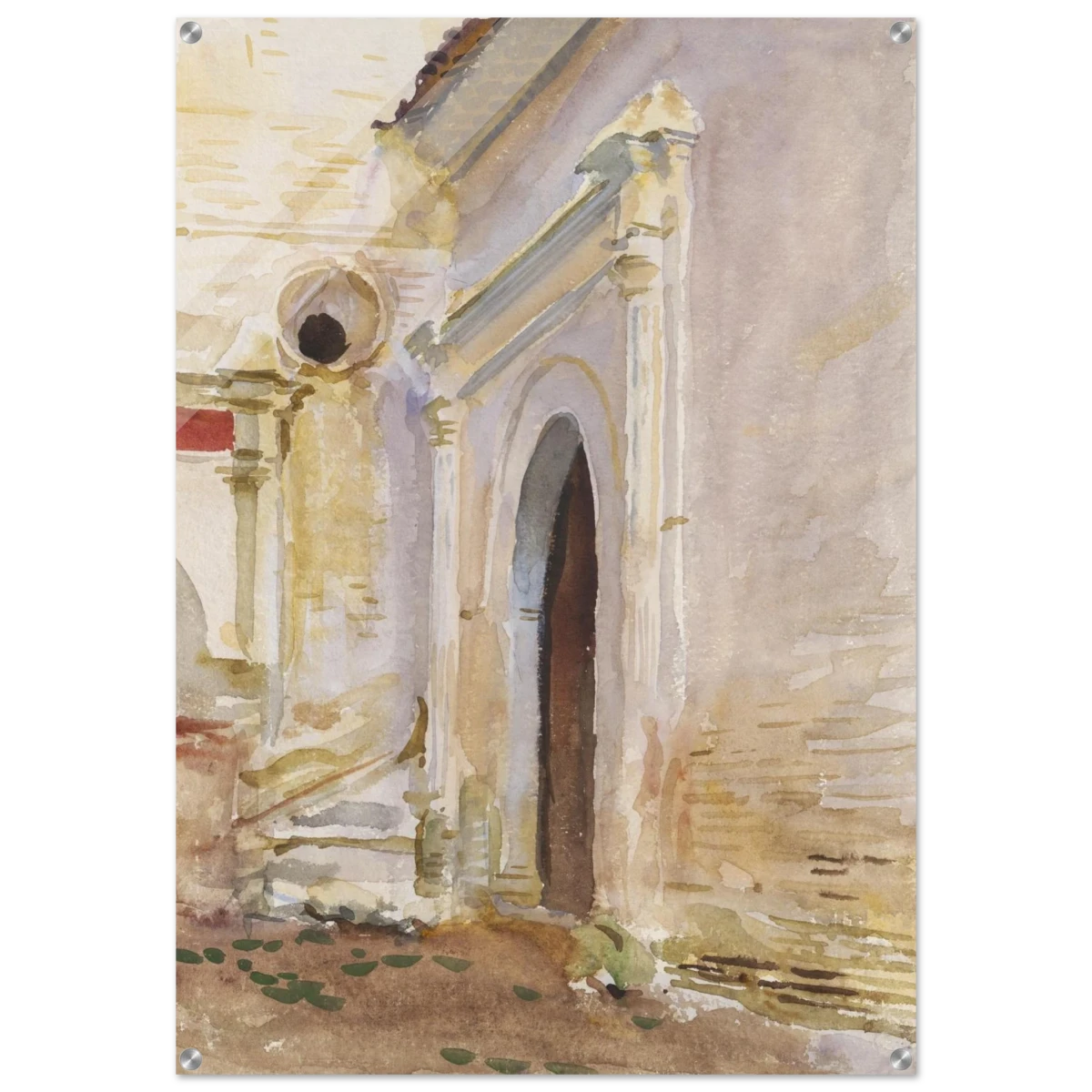 "Arched Doorway" by John Singer Sargent – Architectural Fine Art Print - Acrylic Print - 70x100 cm / 28x40″ -