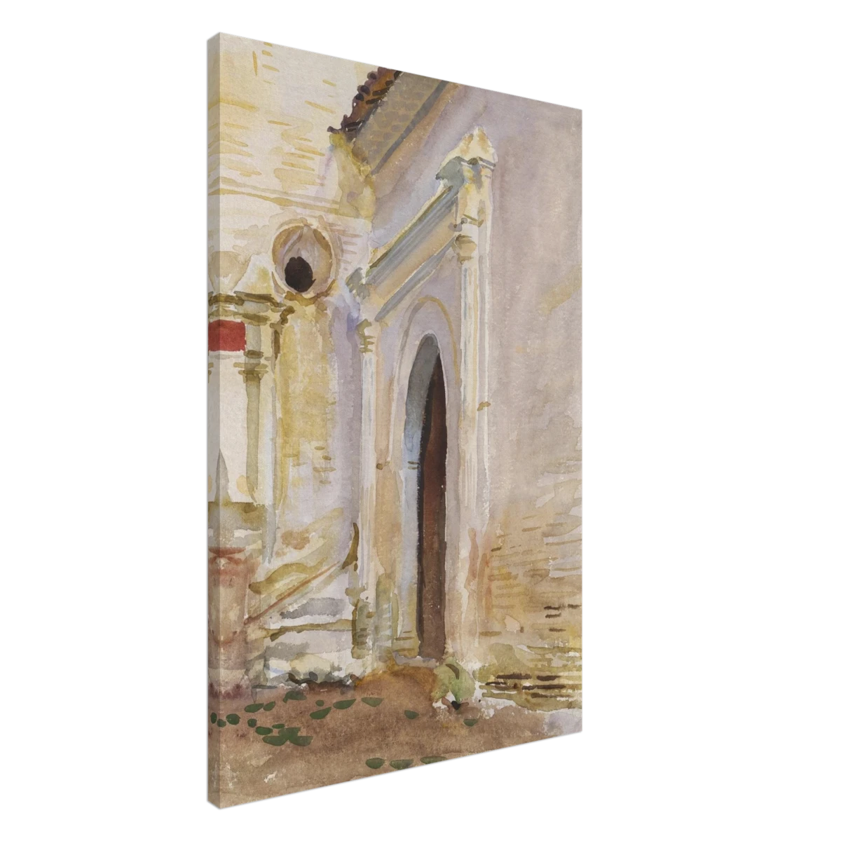 "Arched Doorway" by John Singer Sargent – Architectural Fine Art Print - Canvas - 60x90 cm / 24x36″ -
