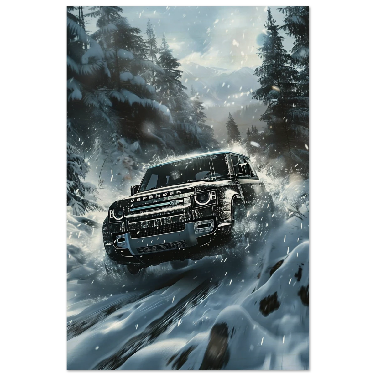Arctic Conqueror – The Ultimate Off - Road Adventure | Range Rover collection Wall art print - Wood Prints - 20x30 cm / 8x12″ -
