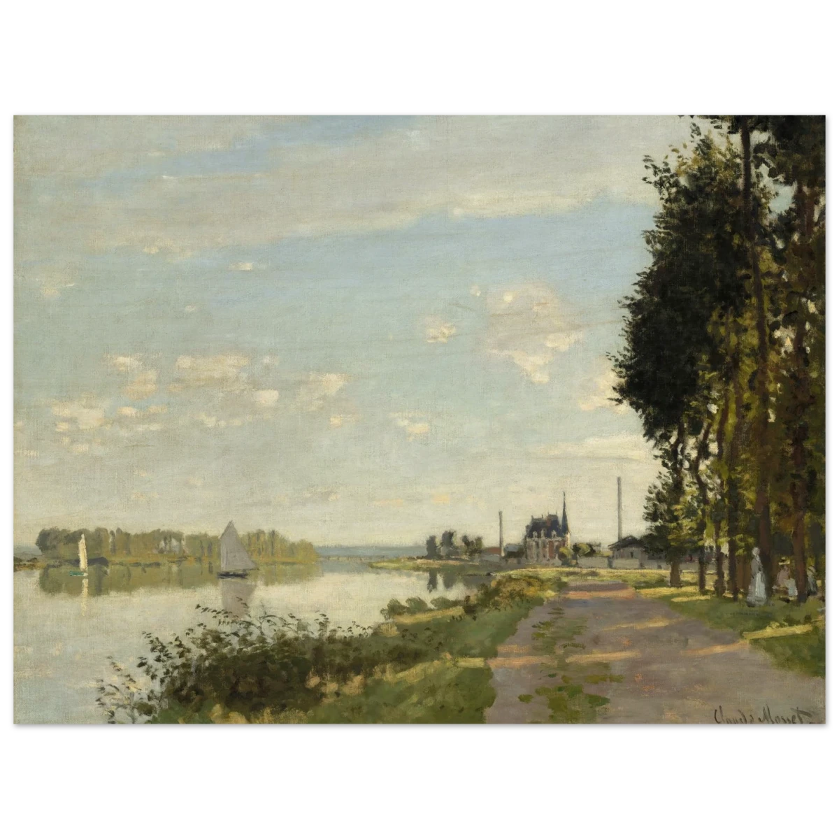 Argenteuil by Claude Monet | Wall art Print - Wood Prints - 30x40 cm / 12x16″ -