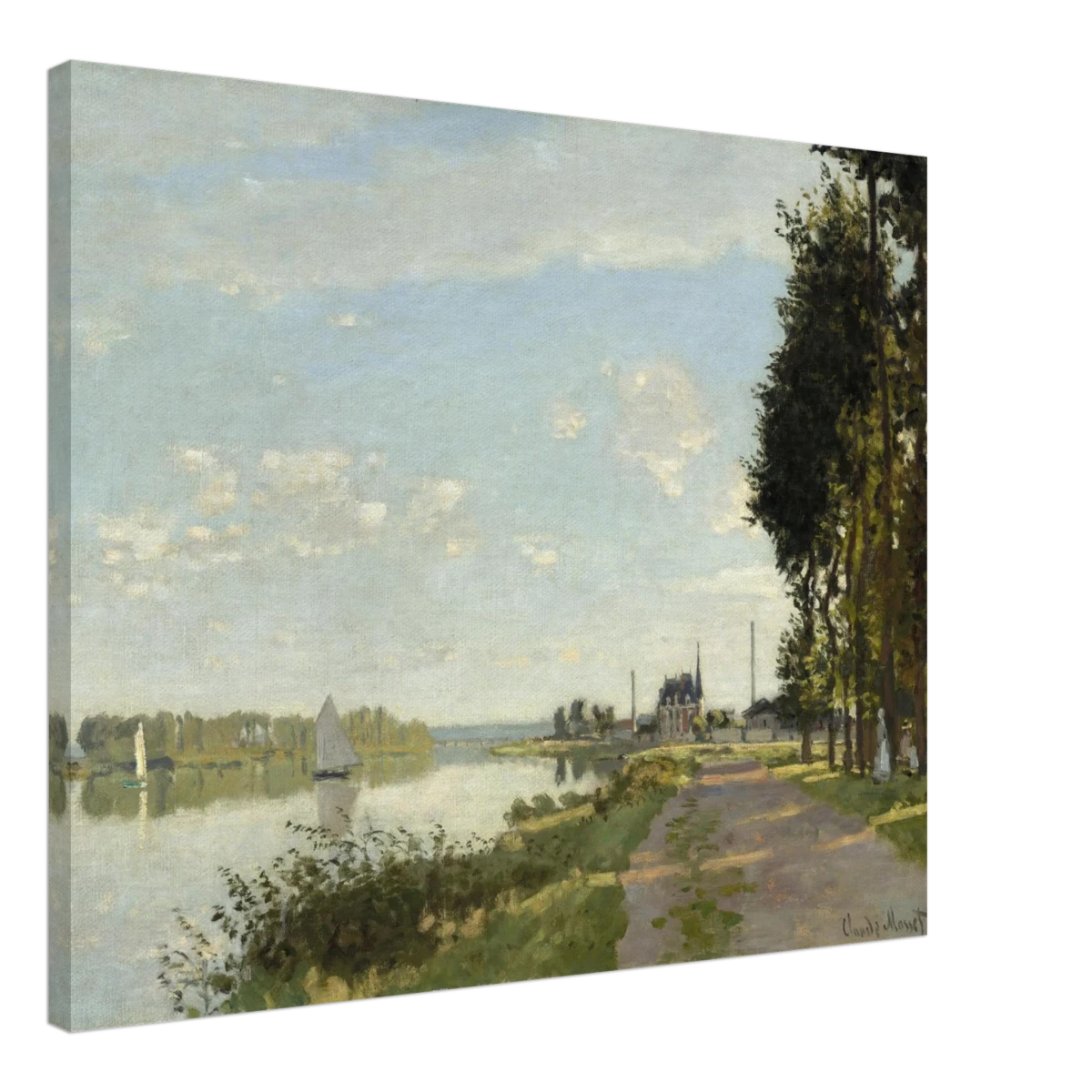 Argenteuil by Claude Monet | Wall art Print - Canvas - 60x75 cm / 24x30″ -