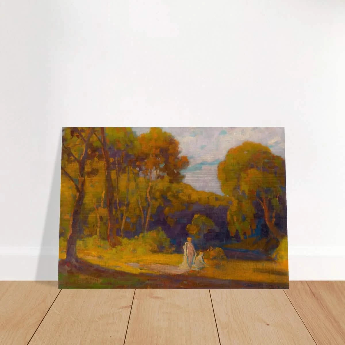 "At Sunset" by Lajos Csordák – Impressionist Landscape Wall Art Print - Brushed Aluminum Print - 70x100 cm / 28x40″ -