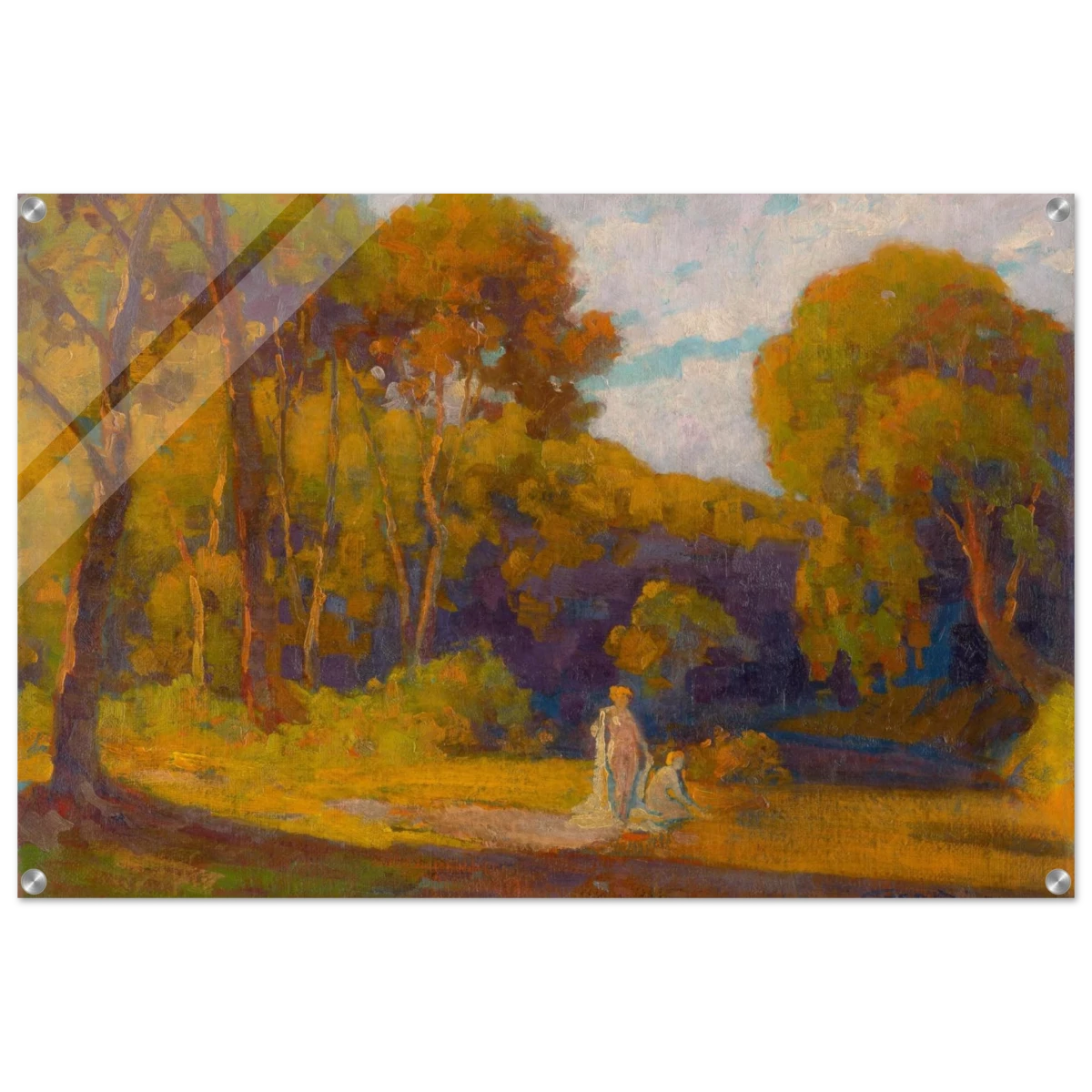 "At Sunset" by Lajos Csordák – Impressionist Landscape Wall Art Print - Acrylic Print - 60x90 cm / 24x36″ -