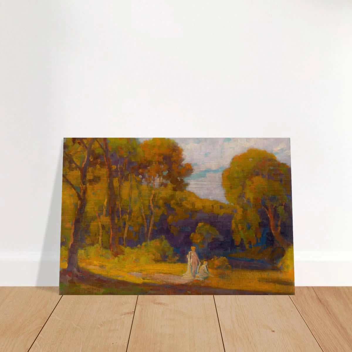 "At Sunset" by Lajos Csordák – Impressionist Landscape Wall Art Print - Brushed Aluminum Print - 60x90 cm / 24x36″ -