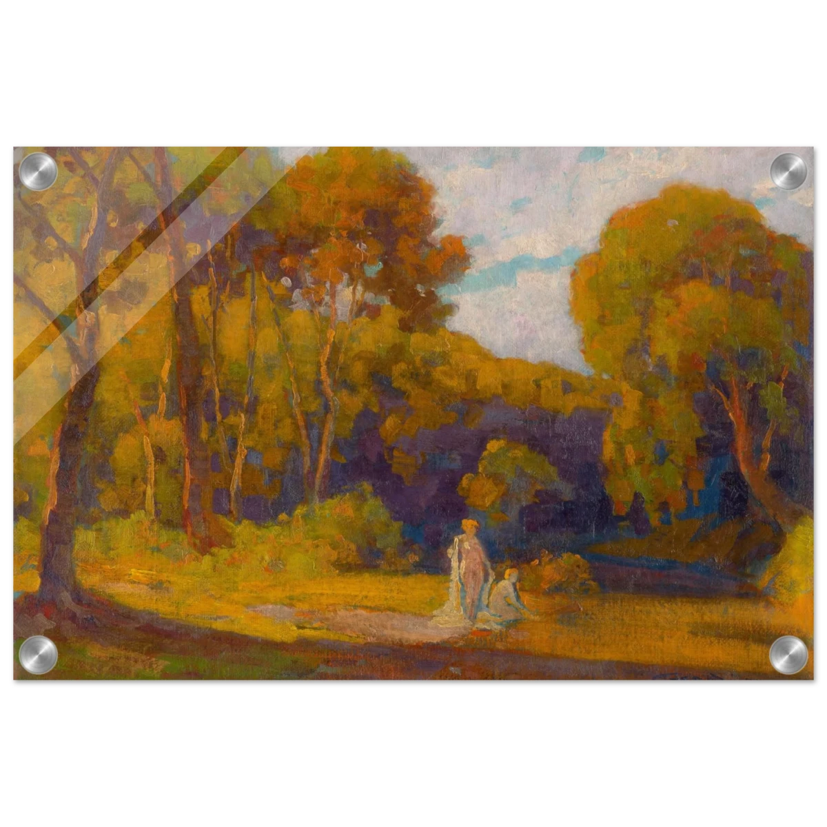 "At Sunset" by Lajos Csordák – Impressionist Landscape Wall Art Print - Acrylic Print - 30x45 cm / 12x18″ -