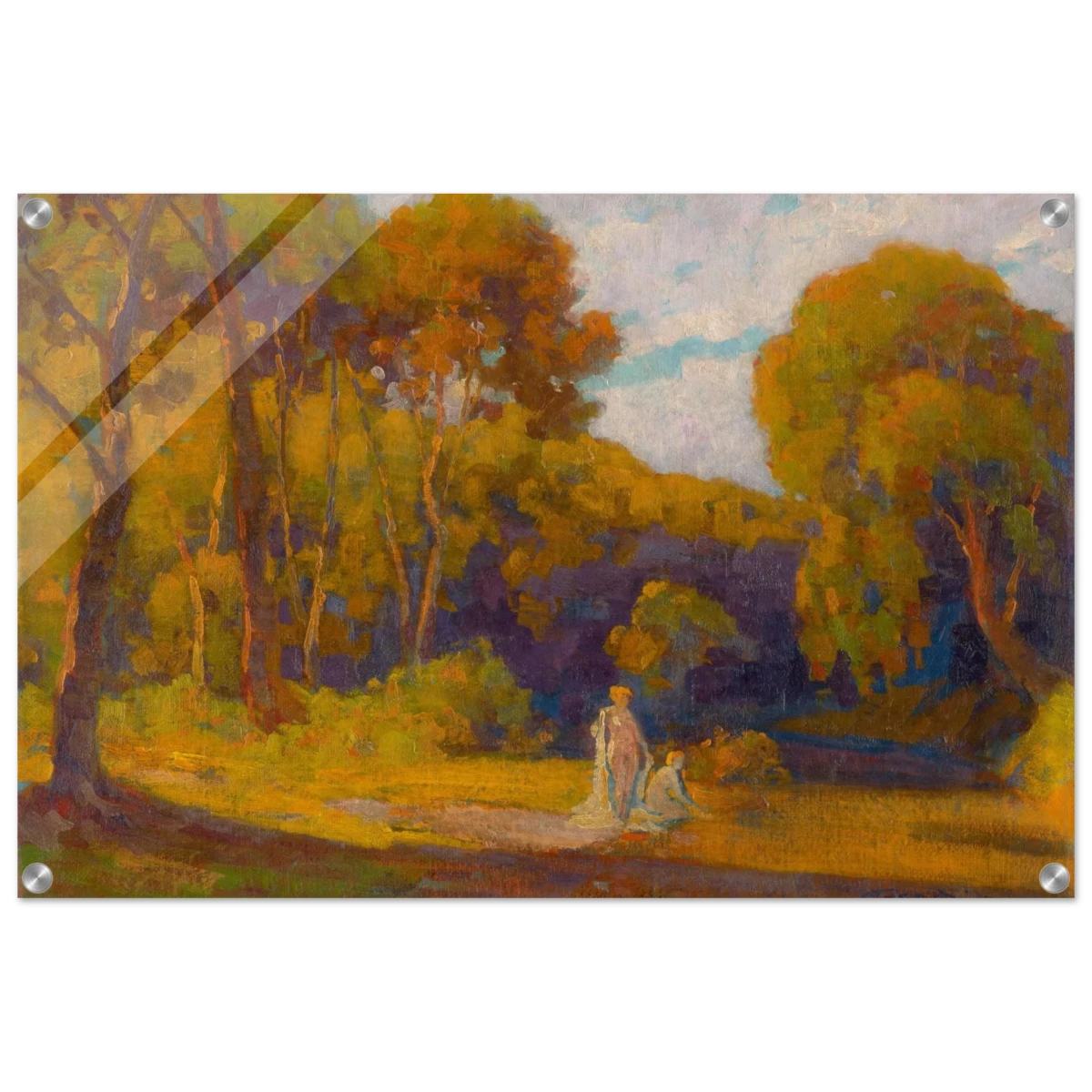 "At Sunset" by Lajos Csordák – Impressionist Landscape Wall Art Print - Acrylic Print - 50x75 cm / 20x30″ -