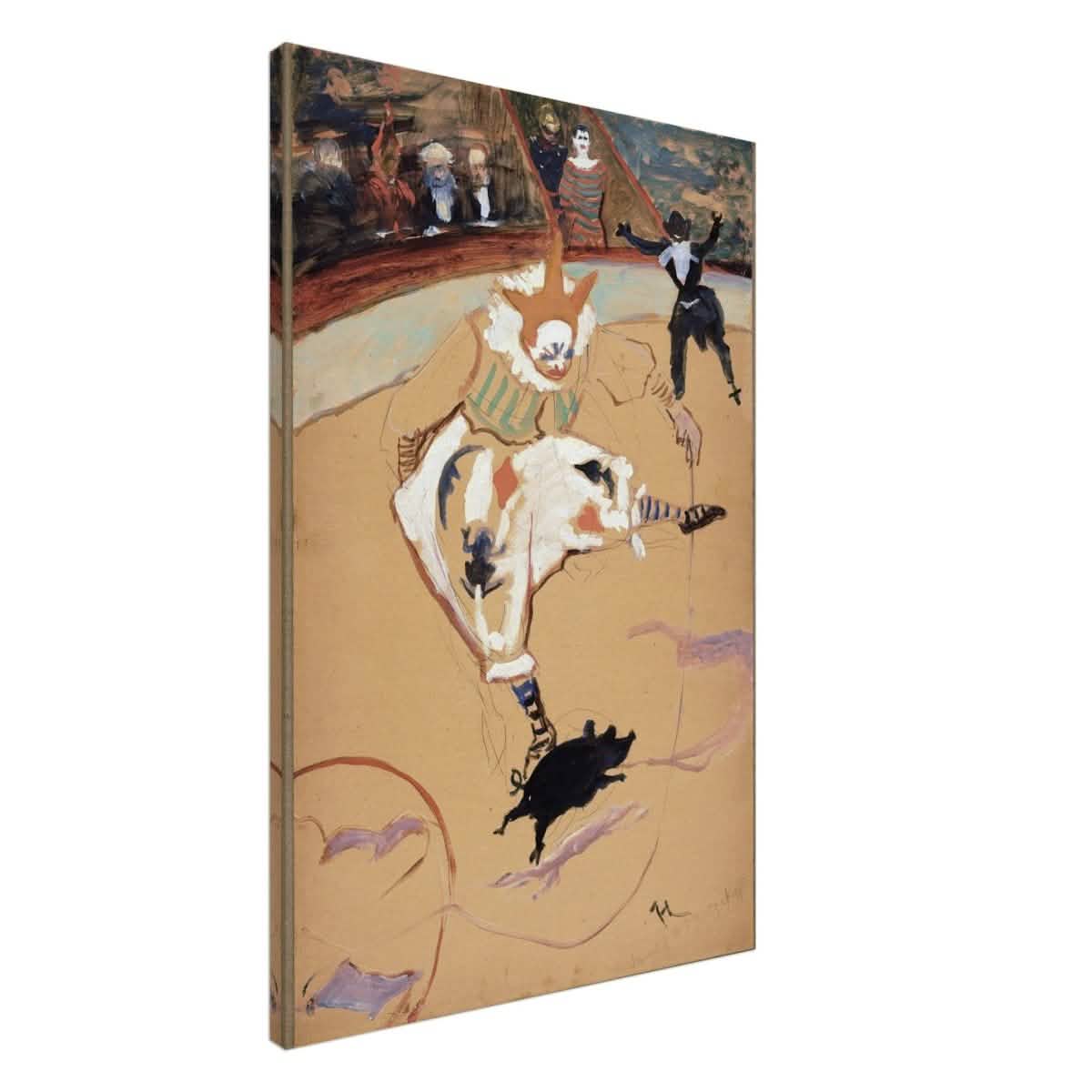 At the Circus Fernando: Medrano with a Piglet by Henri de Toulouse - Lautrec - Canvas - 60x90 cm / 24x36″ - Slim