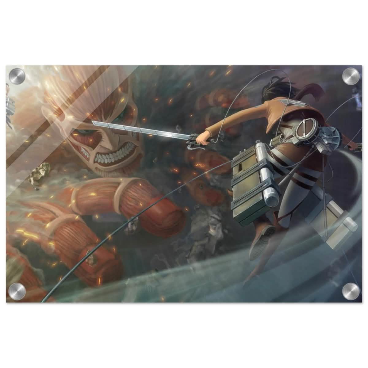 Attack on Titan: Colossal Clash | Wall art Print - 30x45 cm / 12x18″ - Acrylic Print -