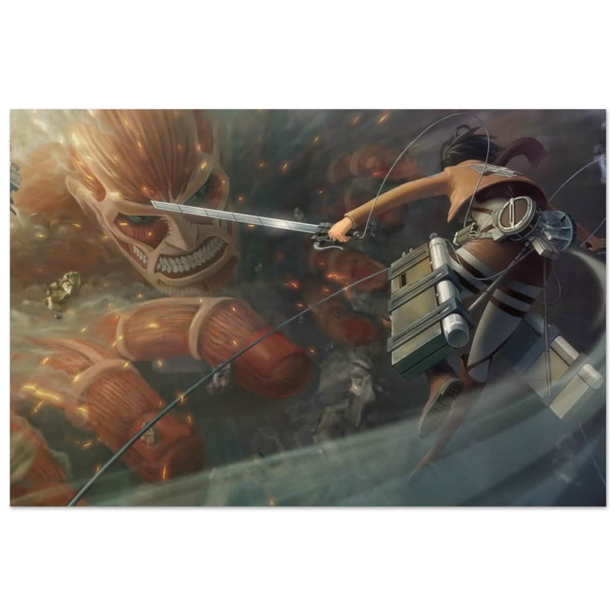 Attack on Titan: Colossal Clash | Wall art Print - 40x60 cm / 16x24″ - Wood Prints -