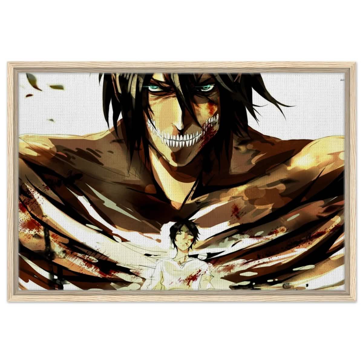 Attack on Titan: Titan’s Wrath - 50x75 cm / 20x30″ - Framed Canvas - Wood frame