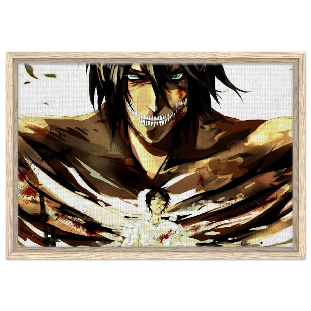 Attack on Titan: Titan’s Wrath - 40x60 cm / 16x24″ - Framed Canvas - Wood frame
