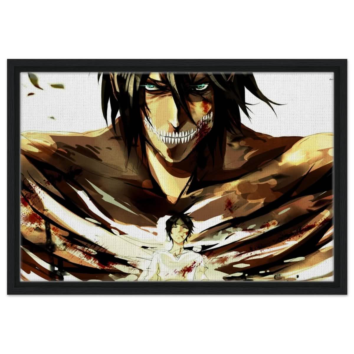 Attack on Titan: Titan’s Wrath - 40x60 cm / 16x24″ - Framed Canvas - Black frame
