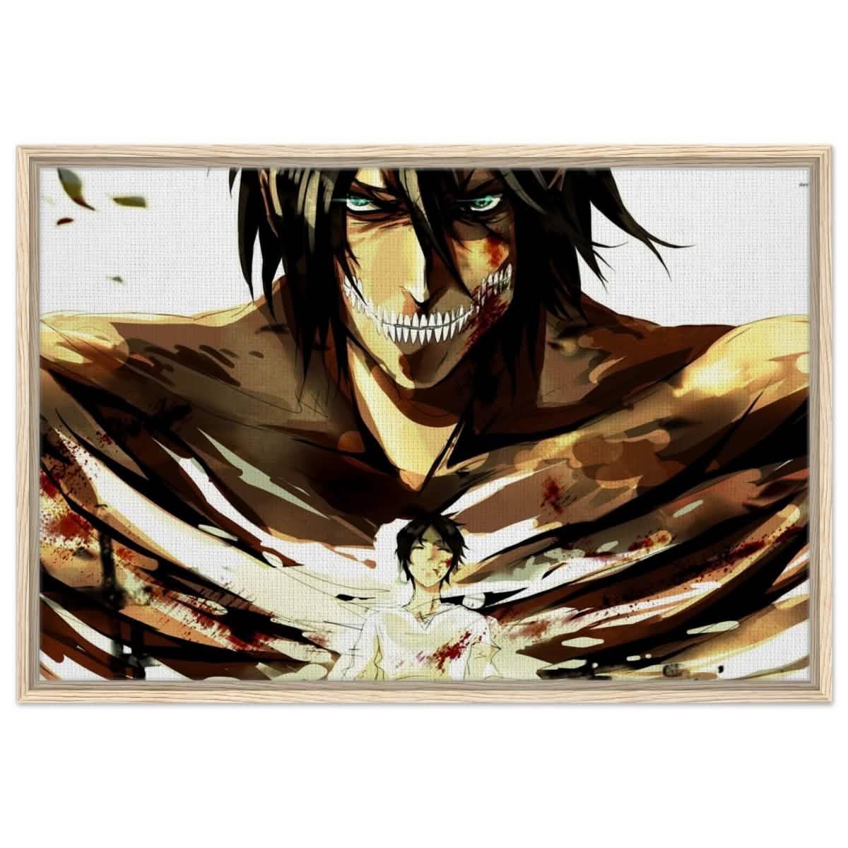 Attack on Titan: Titan’s Wrath - 60x90 cm / 24x36″ - Framed Canvas - Wood frame