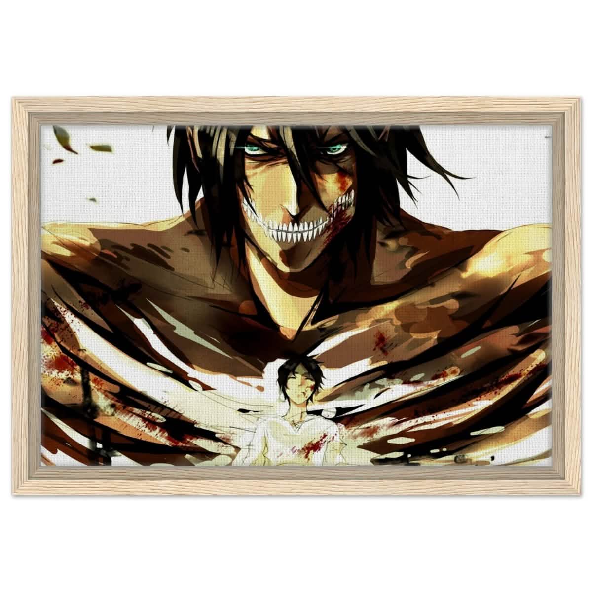 Attack on Titan: Titan’s Wrath - 30x45 cm / 12x18″ - Framed Canvas - Wood frame