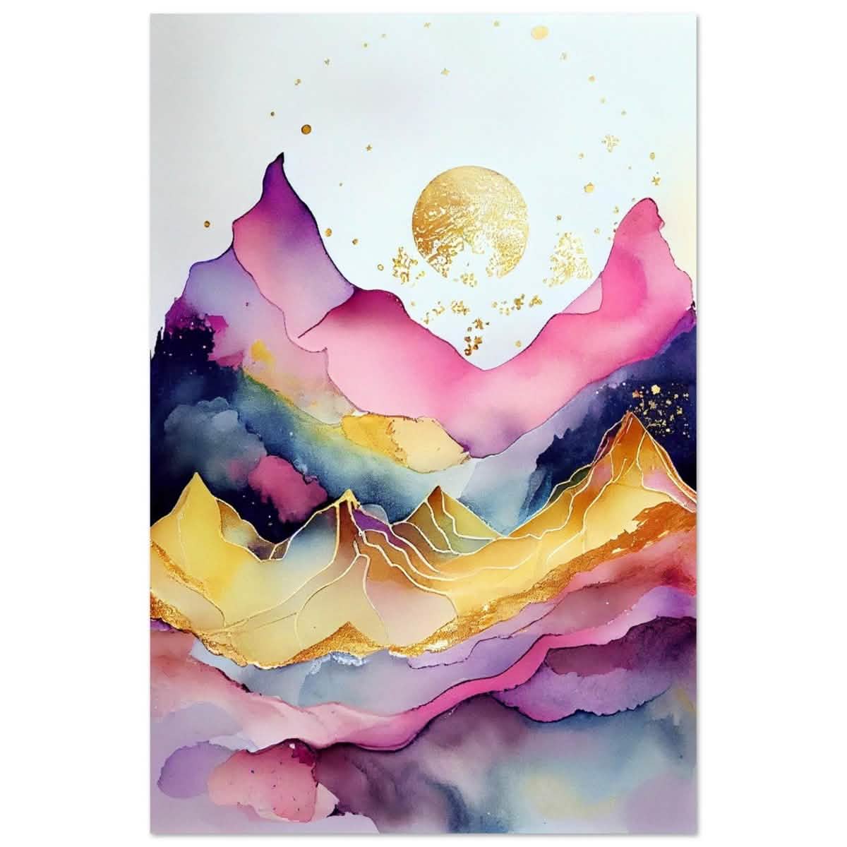 Aurora of Dreams | Contemporary Watercolor Art | Wall art Print - Aluminum Print - 60x90 cm / 24x36″ -
