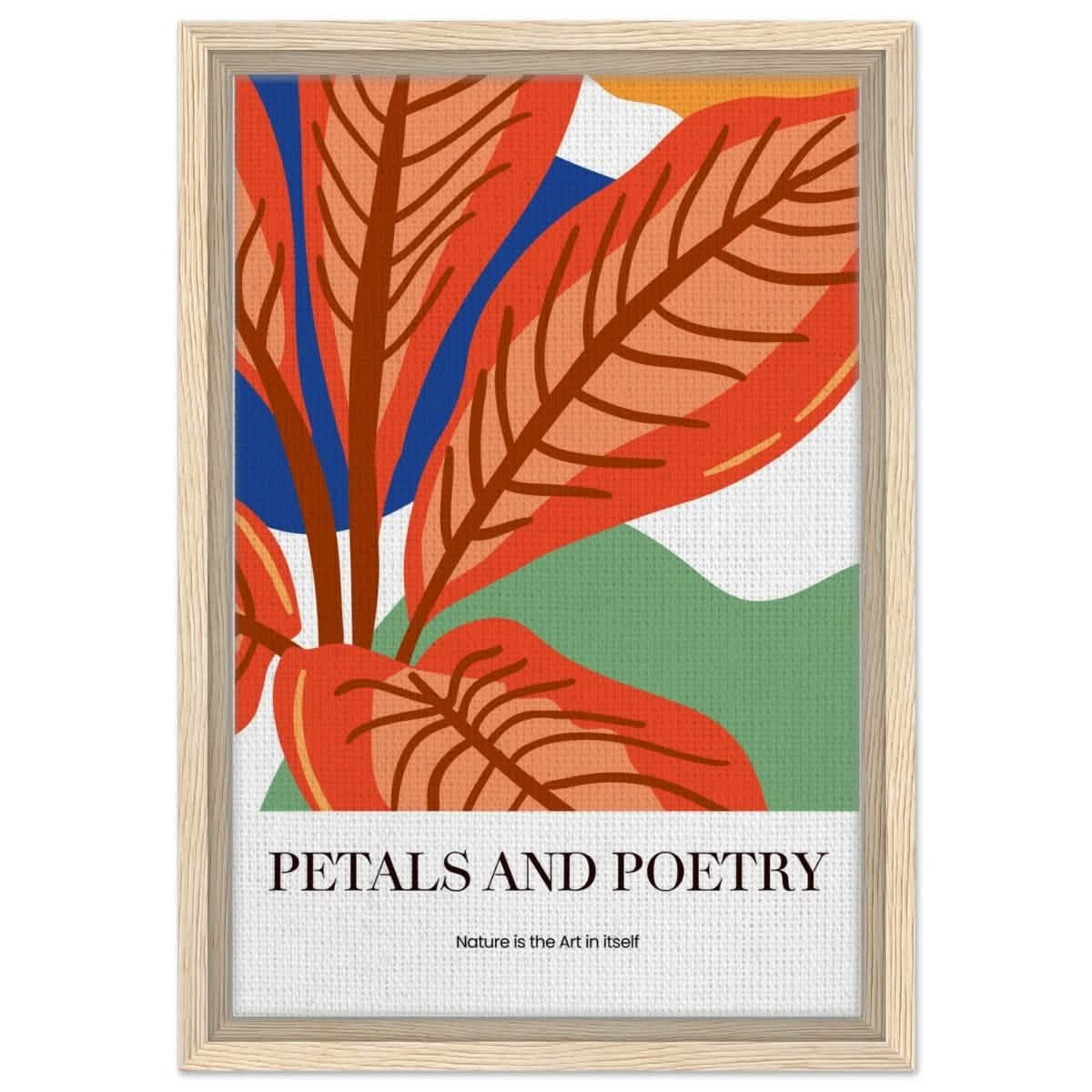 Autumn Whispers | modern abstract botanical - Framed Canvas - 30x45 cm / 12x18″ - Wood frame