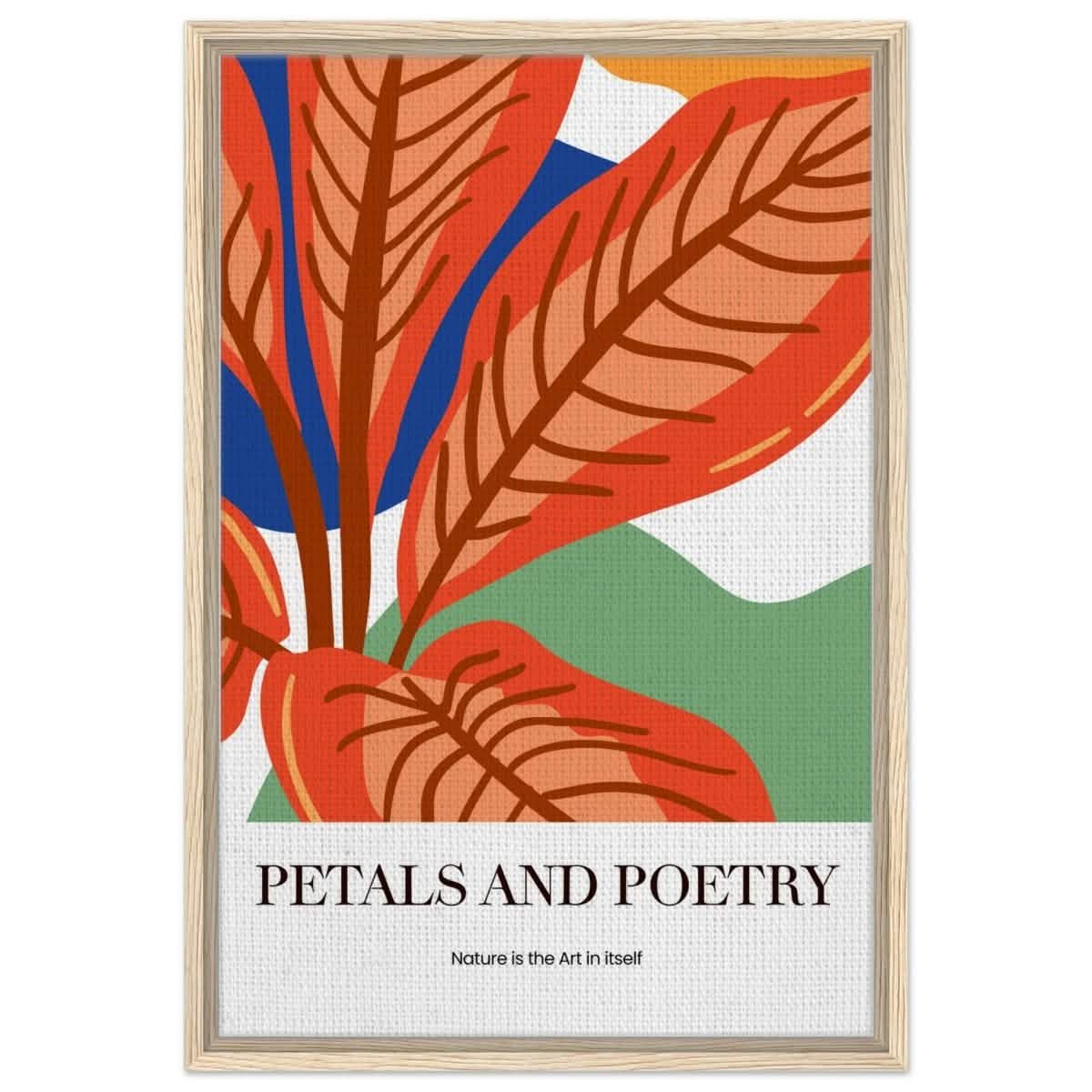 Autumn Whispers | modern abstract botanical - Framed Canvas - 50x75 cm / 20x30″ - Wood frame