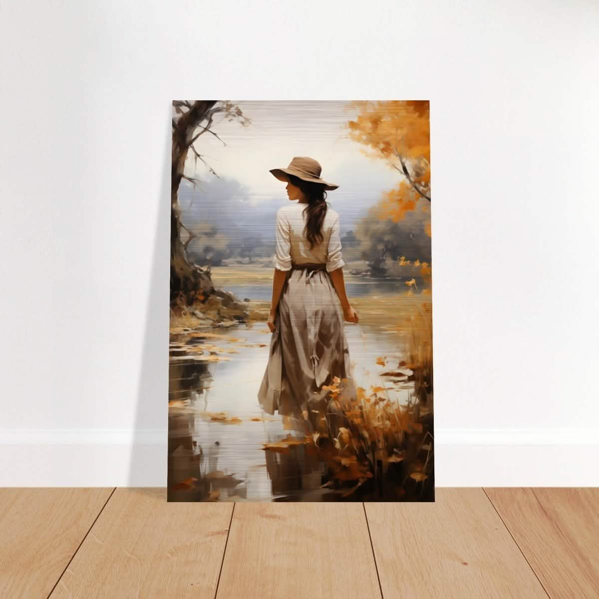 Autumn’s Serenity | Nature Portrait Art Print - Brushed Aluminum Print - 40x60 cm / 16x24″ -