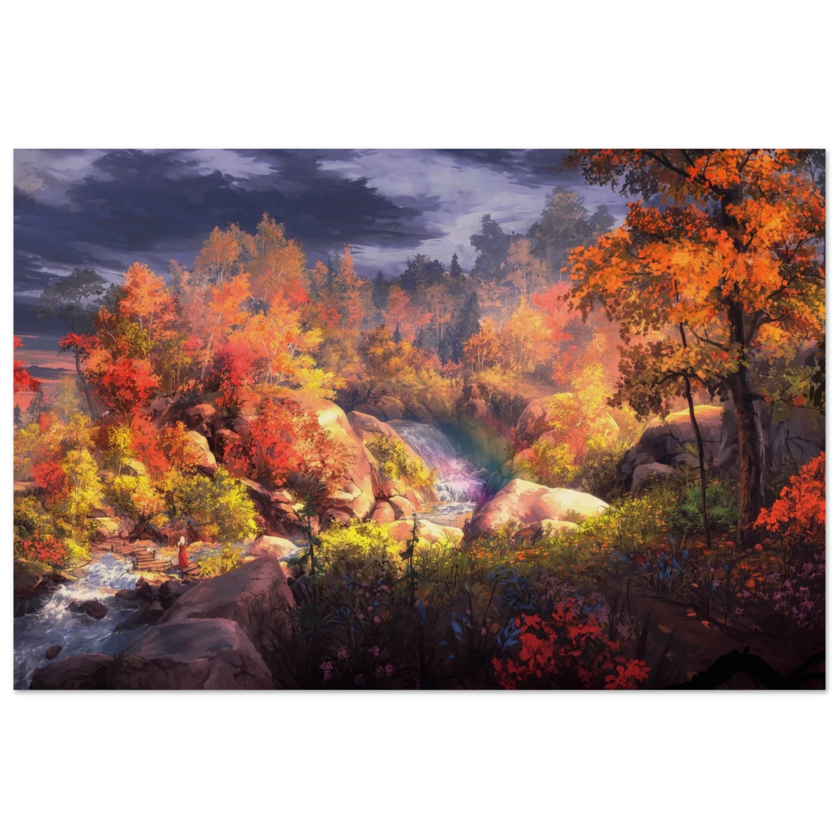 Autumn's Whisper | Tranquil Nature Escape | Nature Wall art Print - 30x45 cm / 12x18″ - Wood Prints -