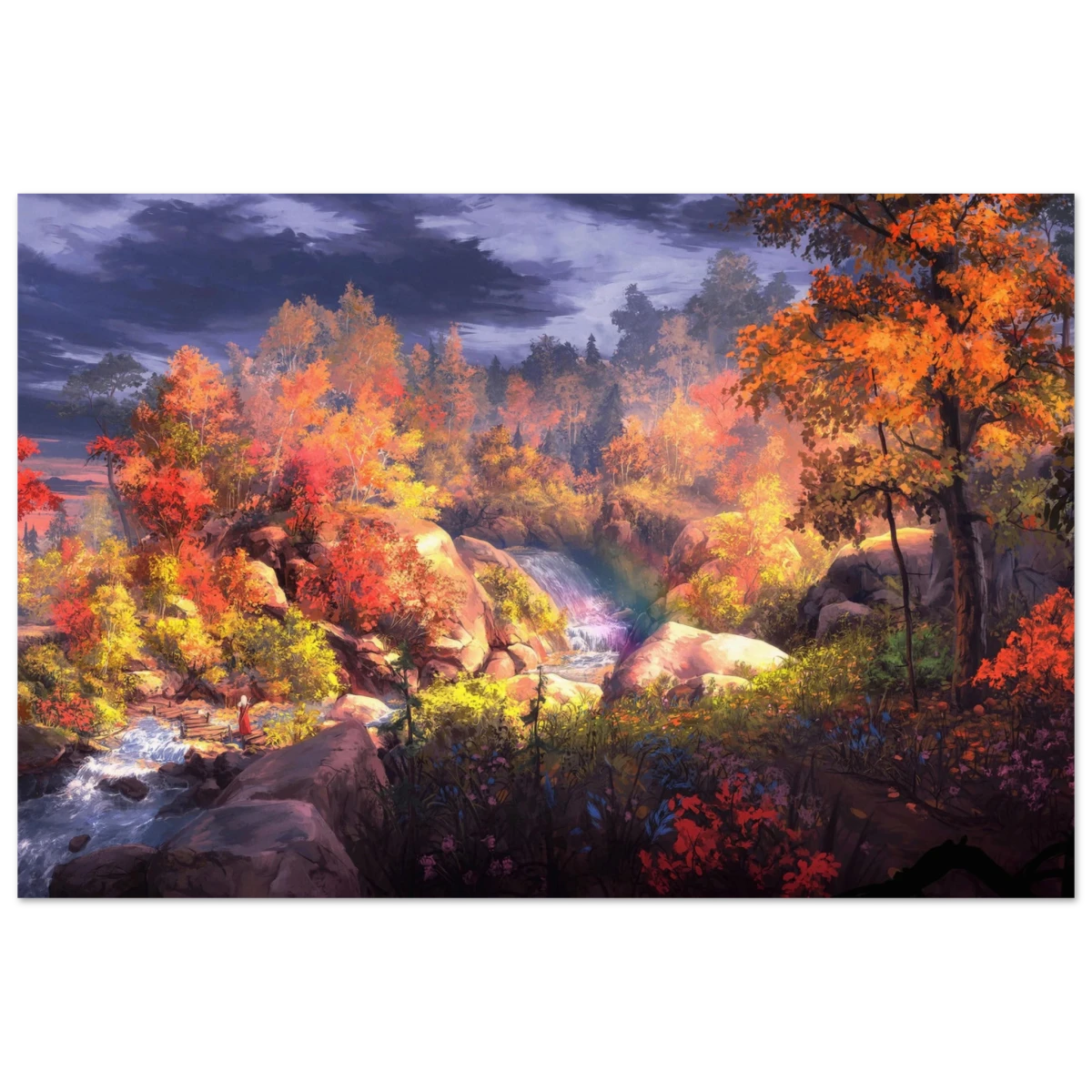 Autumn's Whisper | Tranquil Nature Escape | Nature Wall art Print - 50x75 cm / 20x30″ - Aluminum Print -