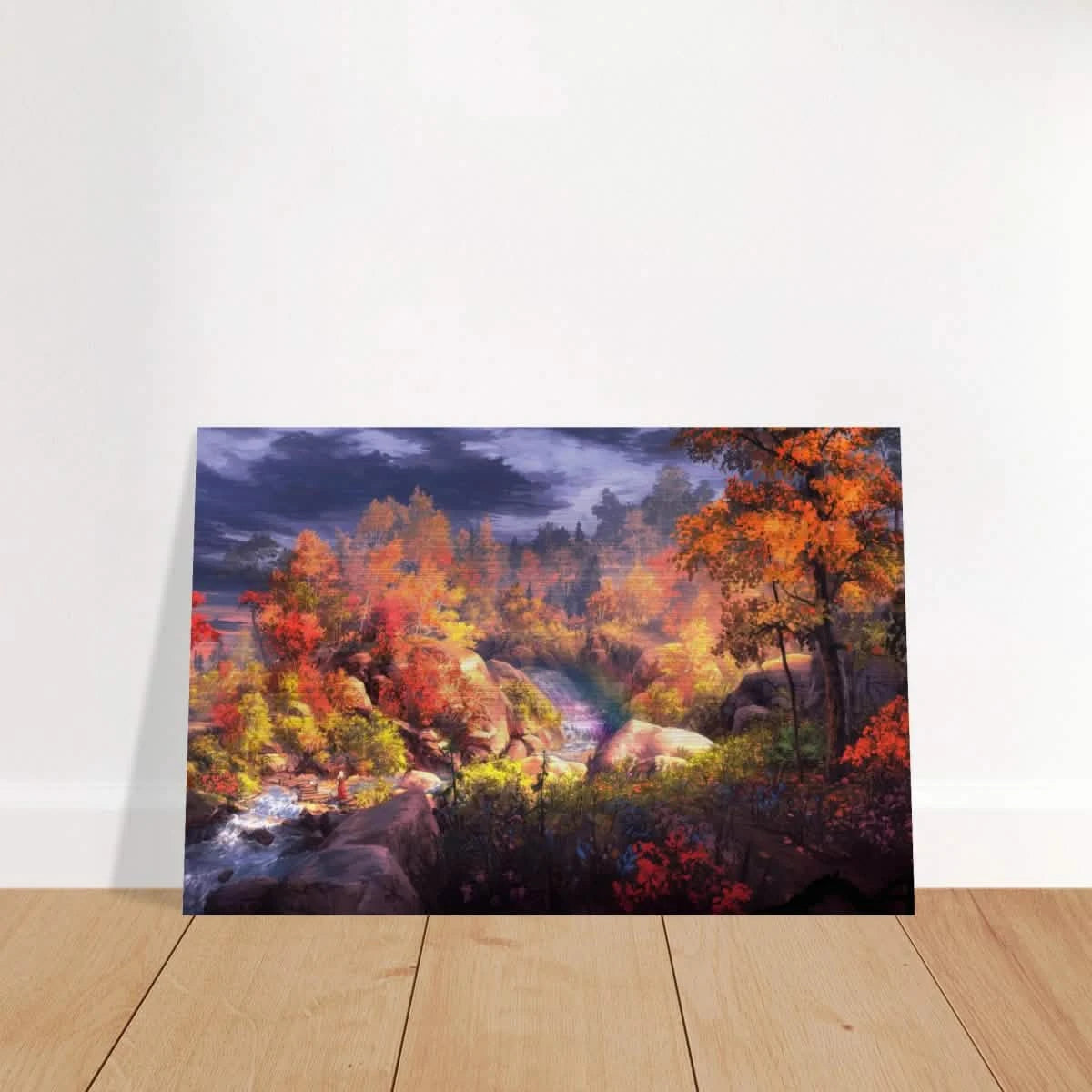 Autumn's Whisper | Tranquil Nature Escape | Nature Wall art Print - 30x45 cm / 12x18″ - Brushed Aluminum Print -
