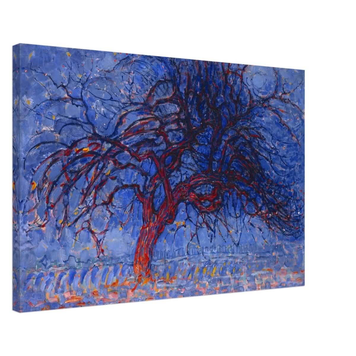 Avond (Evening): The Red Tree 1908 by Piet Mondrian | Vintage wall art print - Canvas - 50x75 cm / 20x30″ -