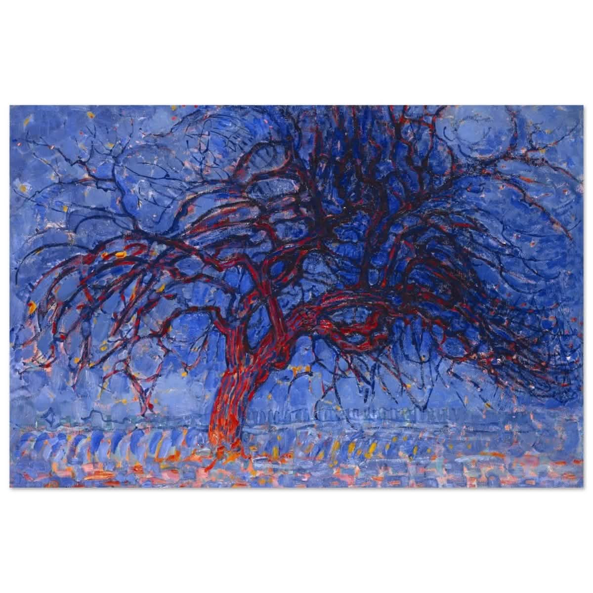 Avond (Evening): The Red Tree 1908 by Piet Mondrian | Vintage wall art print - Aluminum Print - 30x45 cm / 12x18″ -