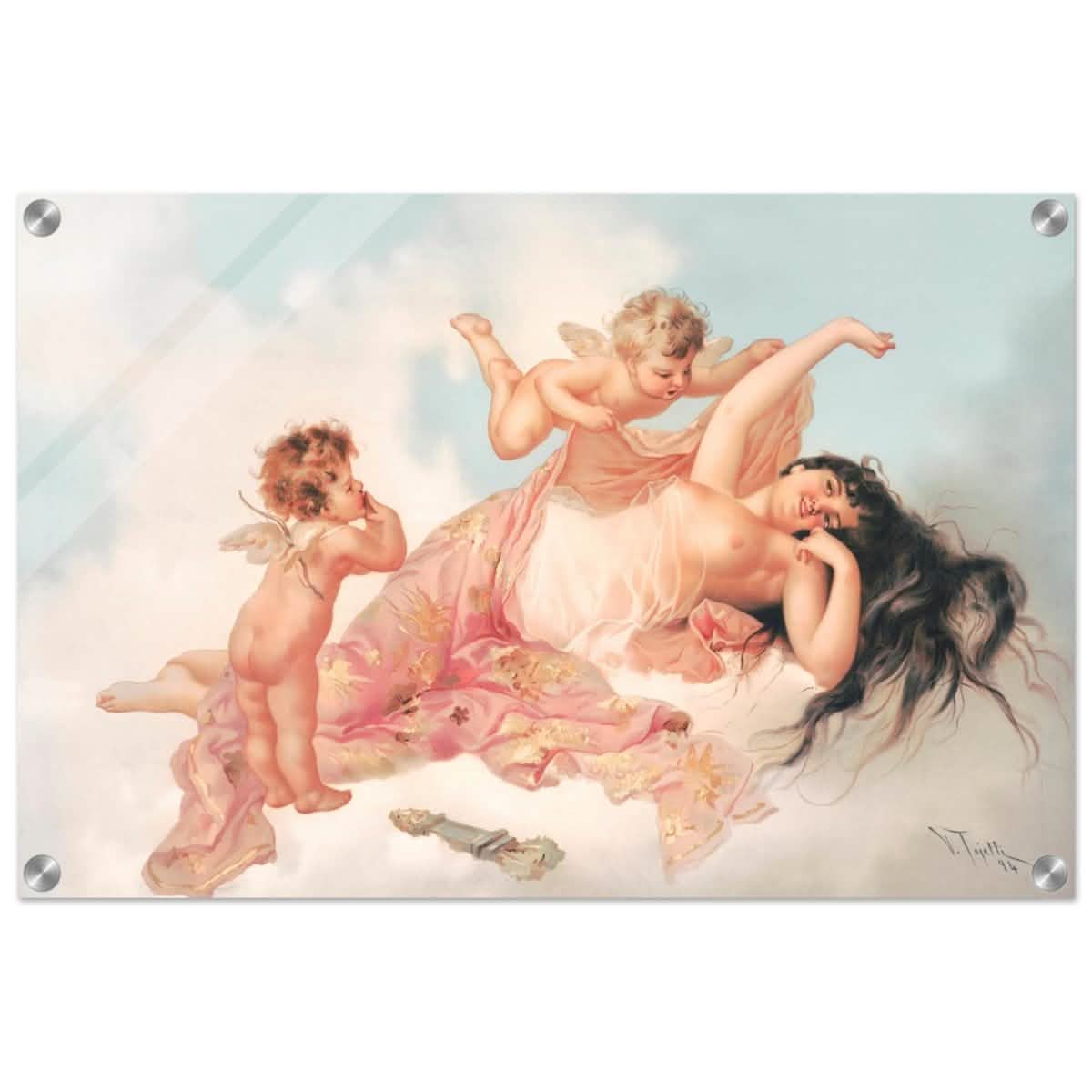 Awakening of love 1894 by Virgilio Tojetti | Vintage wall art print - Acrylic Print - 40x60 cm / 16x24″ -