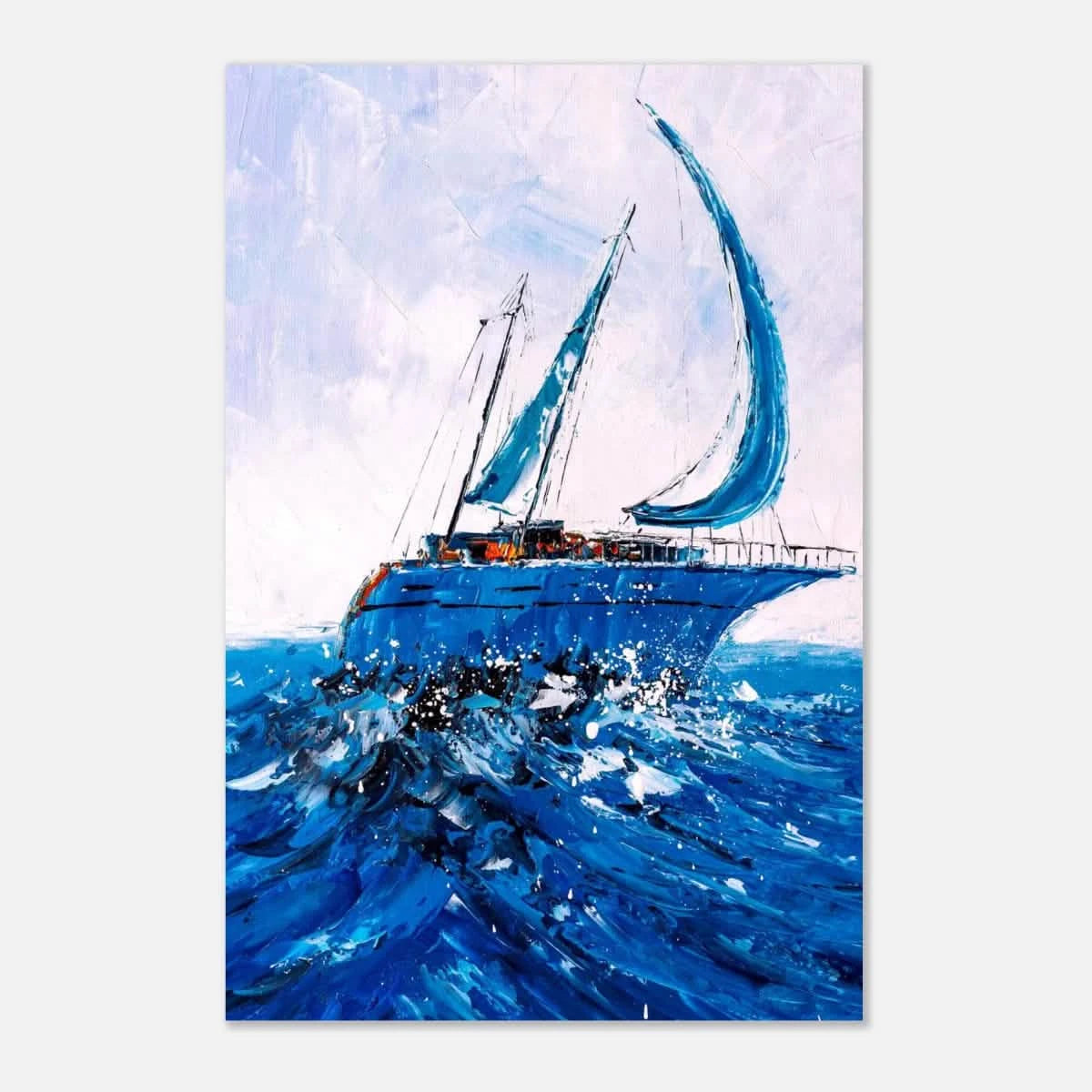 "Azure Ascent" – Sailing the Rhythm of the Sea | Wall art Print - Aluminum Print - 30x45 cm / 12x18″ -